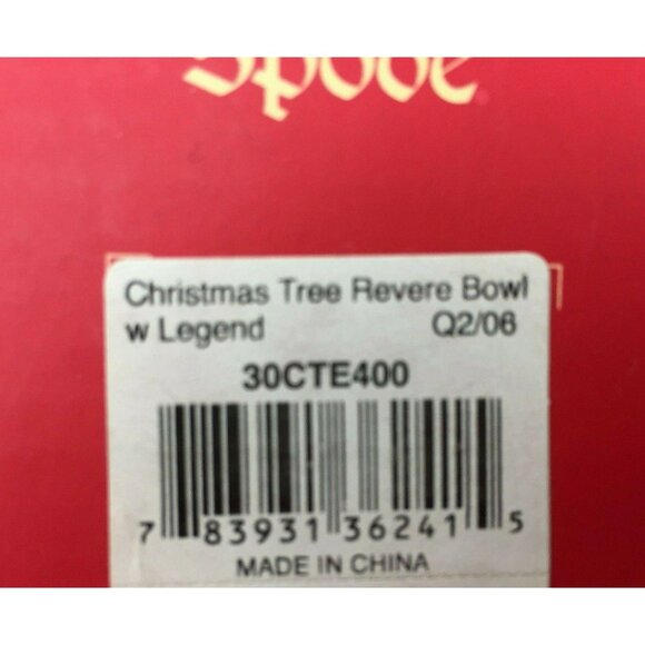 Spode Christmas Tree Porcelain China Revere Bowl With Box Legend Wishing Cheer - Picture 8 of 9